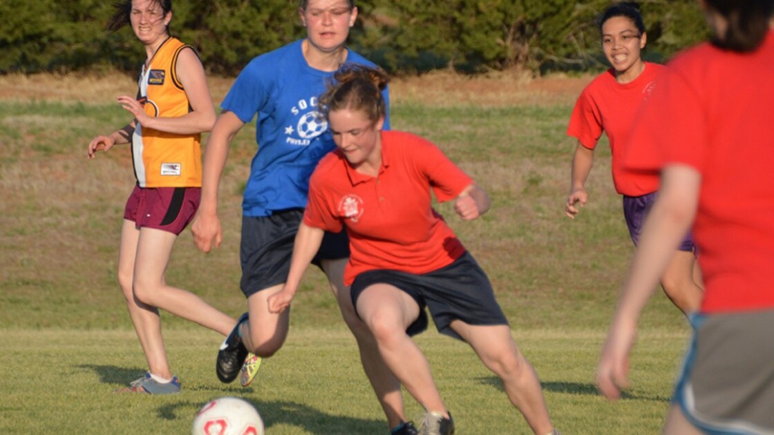 Lindsy Eagle dribbles the ball for Team Manasseh during the 2014 'Asenath Cup.' (Photo: Jessica Dalton)