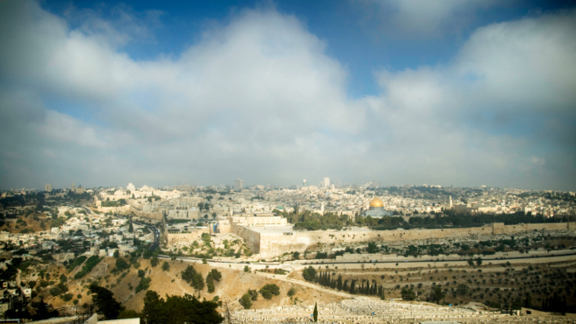 A photo of Jerusalem, where the two witnesses will prophesy.