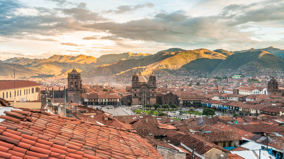 A view of cuzco, high in the Peruvian Andes Peru