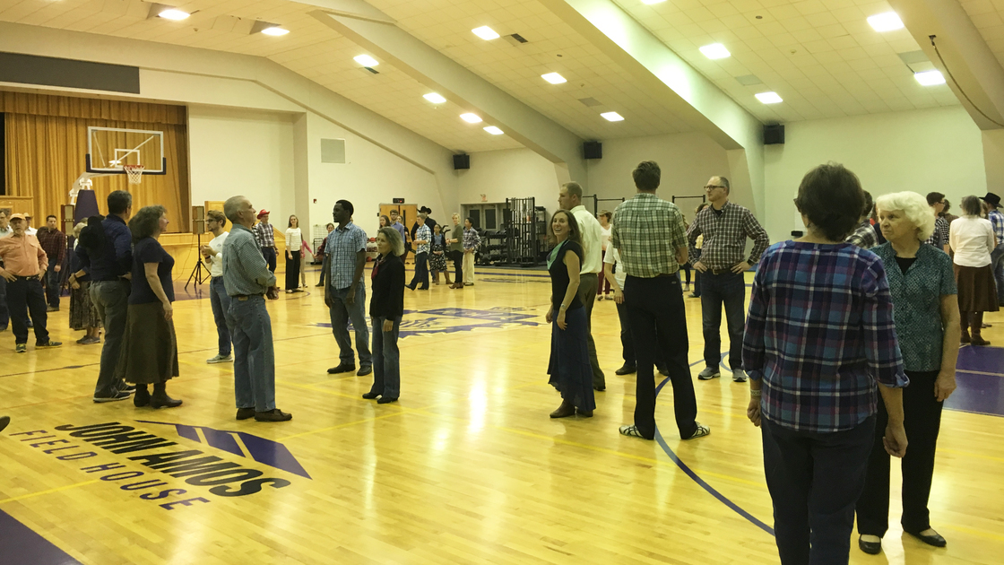 ACT Edmond Square Dance, dancers in the John Amos Field House gymnasium 16x9